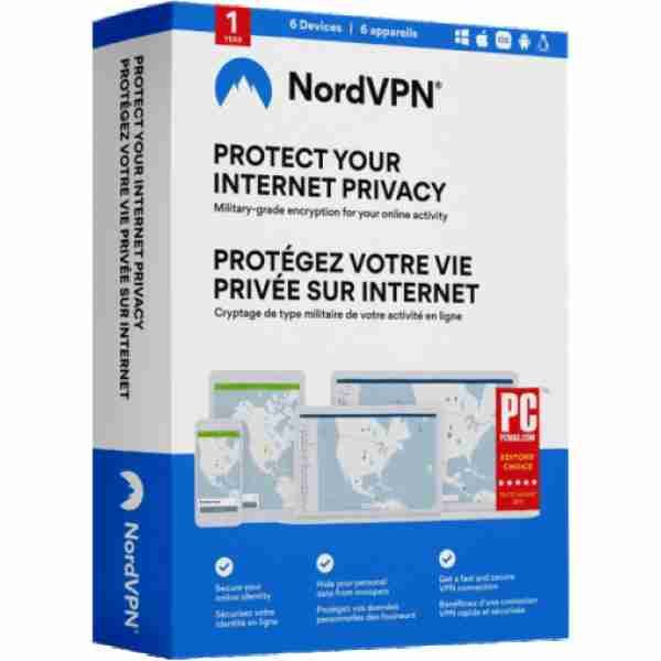 alt="NordVPN logo with a shield symbolizing protection, emphasizing its role in safeguarding internet privacy."