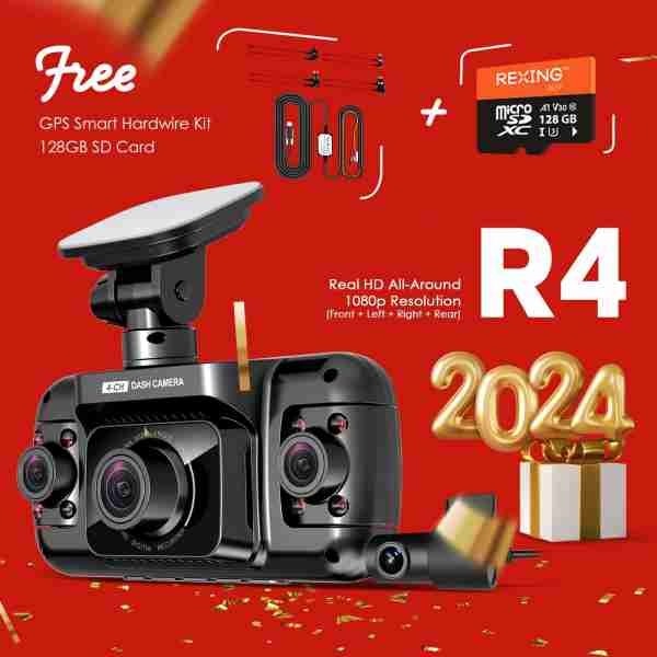 alt=The new Rexing R4 car camera is now on sale. Capture every moment on the road with this advanced device.