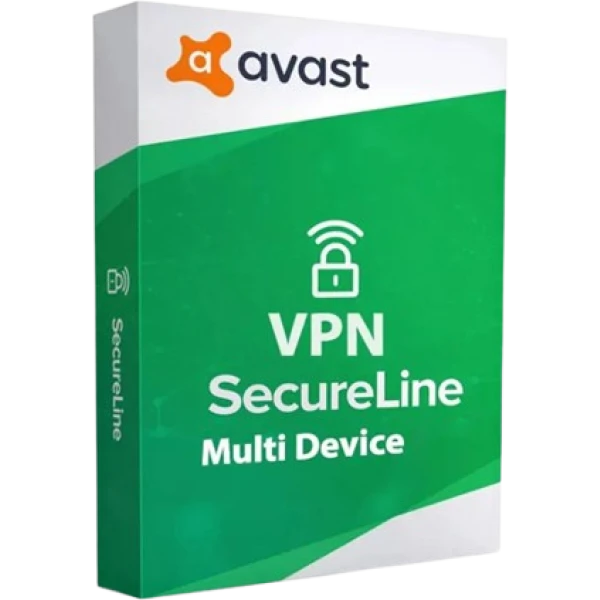 alt=1. Image of Avast SecureLine logo showcasing multi-device protection for secure internet browsing.