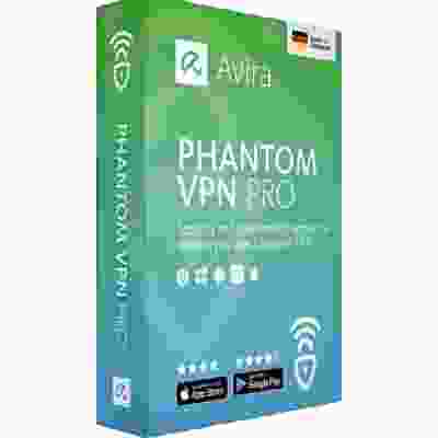 alt= Image of Avira Phantom VPN Pro 1 year subscription.