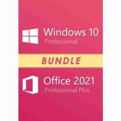 alt=Windows 10 Pro + Office 2021 Pro bundle with various versions of Windows 10 Home Premium.