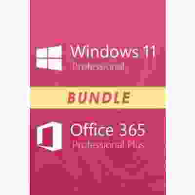 alt= Windows 11 Pro and Office 365 Pro Plus bundle with 1-year subscription