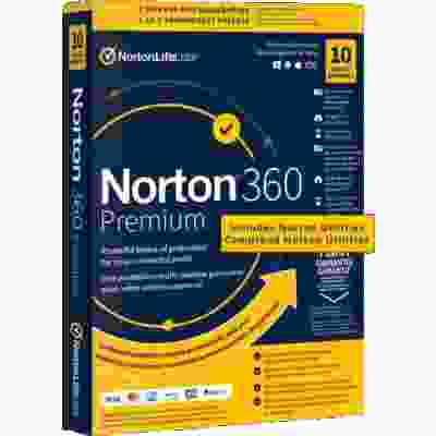 alt=alt=Norton 360 Premium - 10 PC, 1 year subscription.