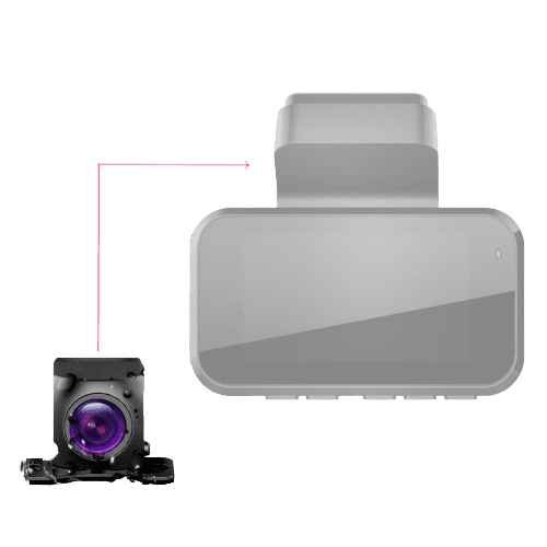 alt=Rexing: a compact dash cam with a wide-angle lens, capturing high-quality footage of the road ahead.