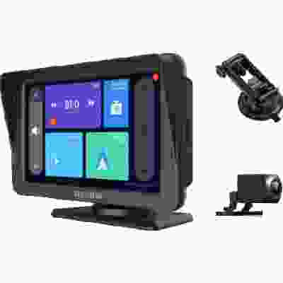 alt=A GPS monitor connected to a vehicle and camera, providing real-time tracking and surveillance.