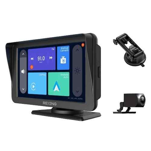 alt=A GPS monitor connected to a vehicle and camera, providing real-time tracking and surveillance.