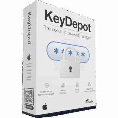alt=Keydepot logo - a padlock symbolizing security, with the text "Keydepot - the secure password manager" underneath.