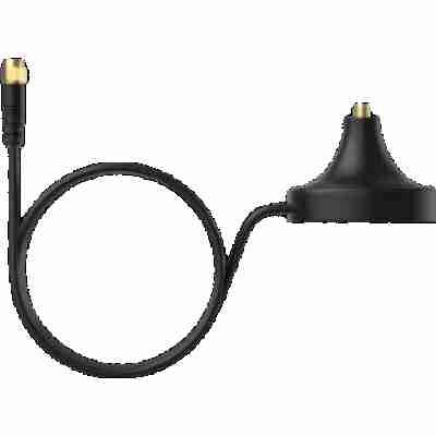 alt=1. A black cable featuring a gold connector, designed for Reolink devices, showcasing a sleek and professional appearance.