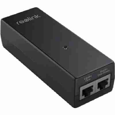 alt=1. Image of a Reolink PoE injector, featuring the Ralink RL series, showcasing its compact design and connectivity options.