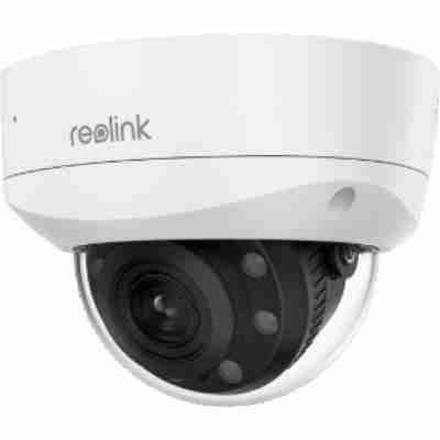 alt=1. Reolink IP camera positioned for optimal surveillance, showcasing its sleek design and advanced technology features.