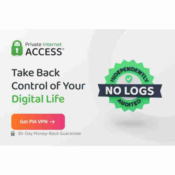 alt= A secure digital environment symbolizing private internet access with a focus on no log retention for user privacy.