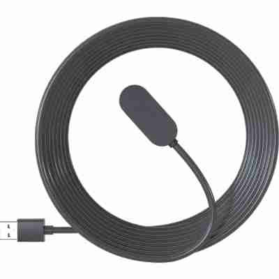 alt=1. A black and white image showcasing a USB cable, emphasizing its design and texture against a neutral background.