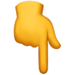 alt= hand pointing down