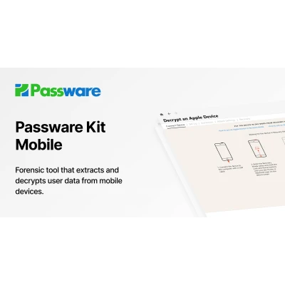 alt=1. Mobile app interface showcasing Passware features for secure password management and data protection.