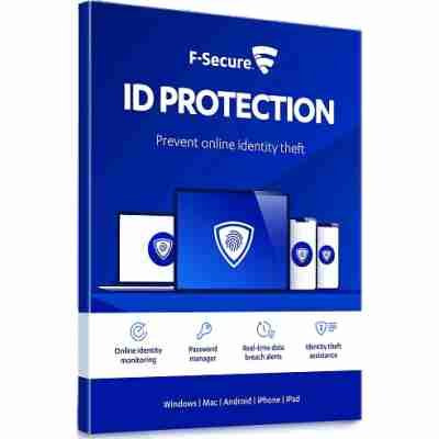 alt=Image of F-Secure ID protection software interface, showcasing features for safeguarding personal information online.
