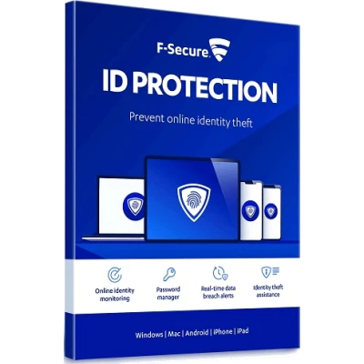 alt=Image of F-Secure ID protection software interface, showcasing features for safeguarding personal information online.