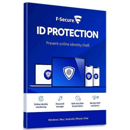 alt=Image of F-Secure ID protection software interface, showcasing features for safeguarding personal information online.