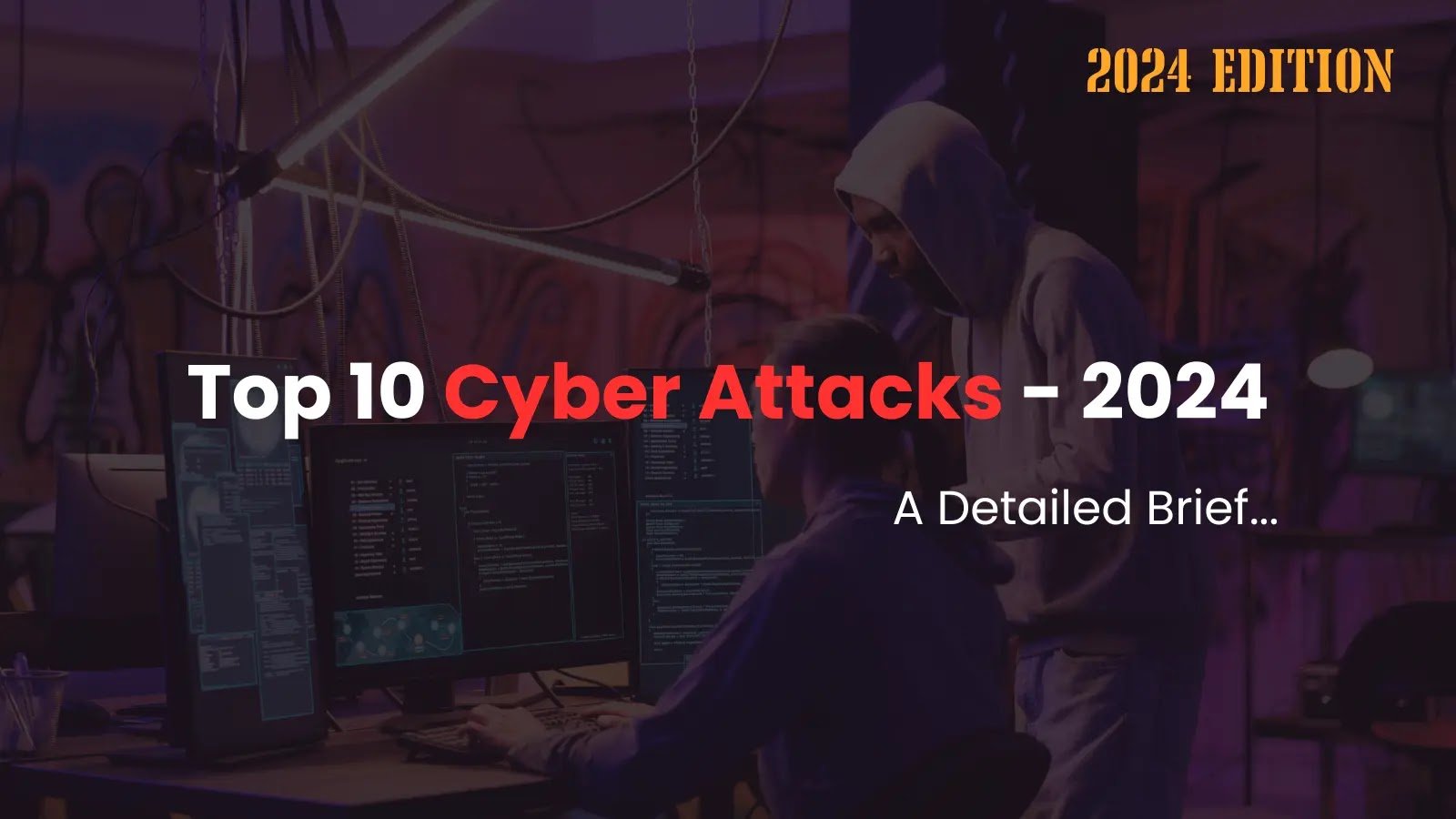 alt= A visual representation of the top 10 cyber attacks from 2024, highlighting key incidents and their impacts.