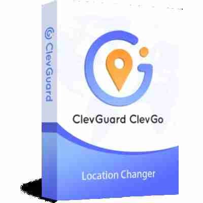 alt=ClevGuard ClevGo Location Changer software box, featuring a blue and white design with a location pin symbol.