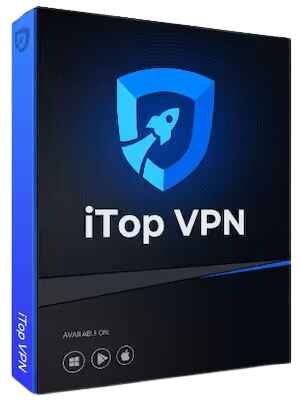 alt=Itop VPN box featuring the logo prominently displayed on the front.