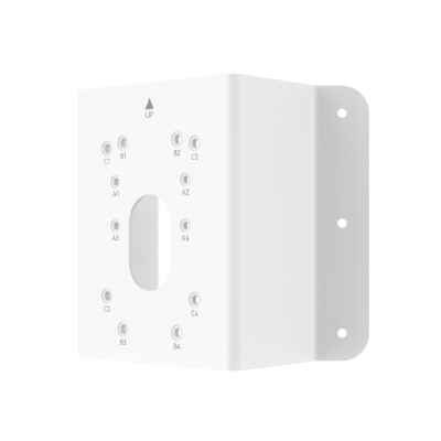 alt=White electrical junction box with multiple connection points labeled A1-A4, B1-B4, and C1-C4, designed for wall mounting.