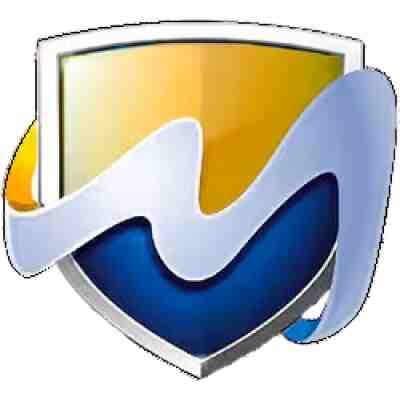 alt= shield logo featuring a gold-to-blue shield with a white curved ribbon forming an M.